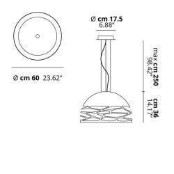 Kelly Dome 60 Medium Suspension lamp | ProfessioneLuce